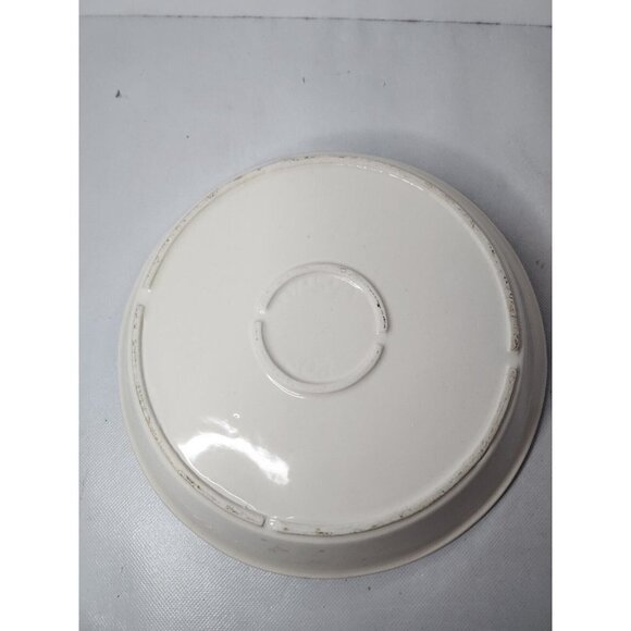 𝅺VINTAGE California Pottery Blue Duck Design Pie Plate Baking Dish Ovenware 10" - Picture 4 of 8